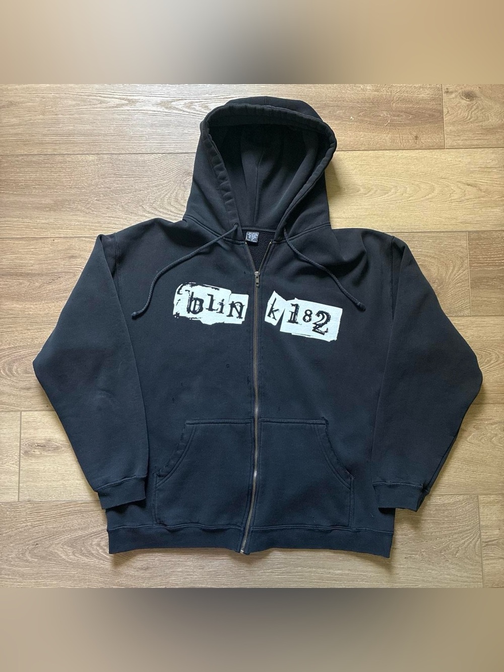 Vintage 2003 Blink 182 black zip up hoodie